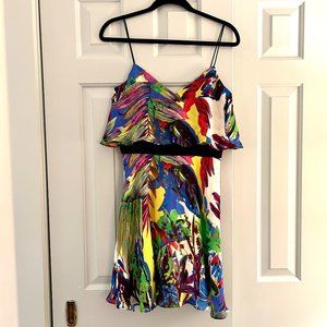 MILLY Silk Floral Fit & Flare dress, size 4